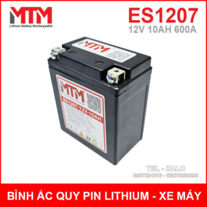 Bình ắc quy pin lithium xe máy 12V 10Ah 600A ES1207 11