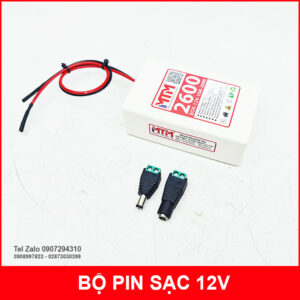 Bộ box pin sạc 12V 2600mAh 10A MTM kèm sạc 15