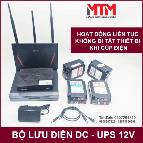 Bộ lưu điện cho camera wifi modem đèn DC 12V 15600mAh MTM 8