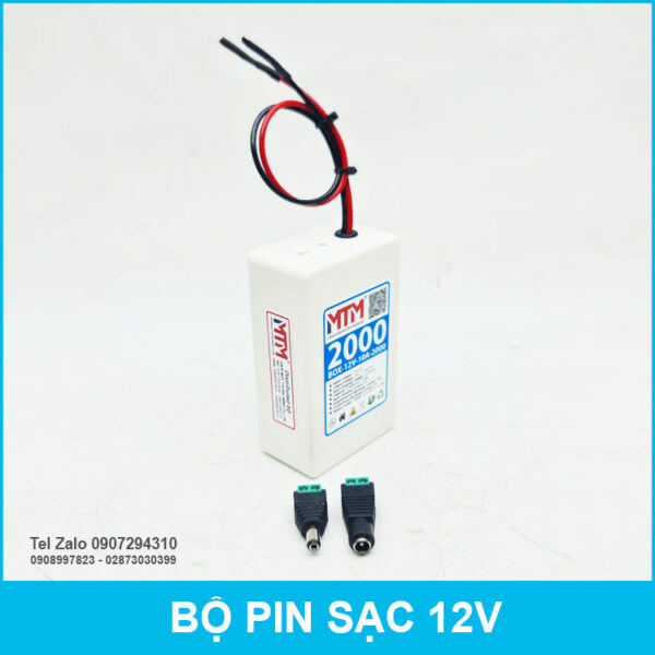 Bộ box pin sạc 12V 2000mAh 10A MTM 8