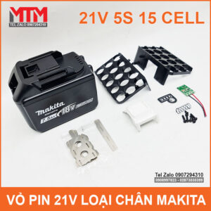 Vỏ pin Makita 18V 21V 15 cell kèm báo pin mạch sạc bảo vệ 80A 18