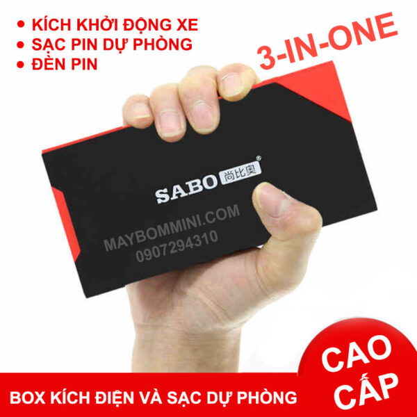 Box kích điện và sạc dự phòng ôtô xe máy 5V 12V 8500mAh 3in1 3