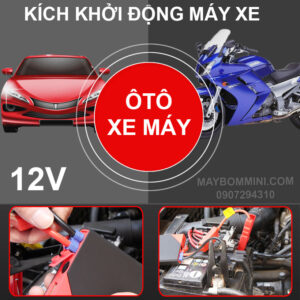 Box kích điện và sạc dự phòng ôtô xe máy 5V 12V 8500mAh 3in1 11