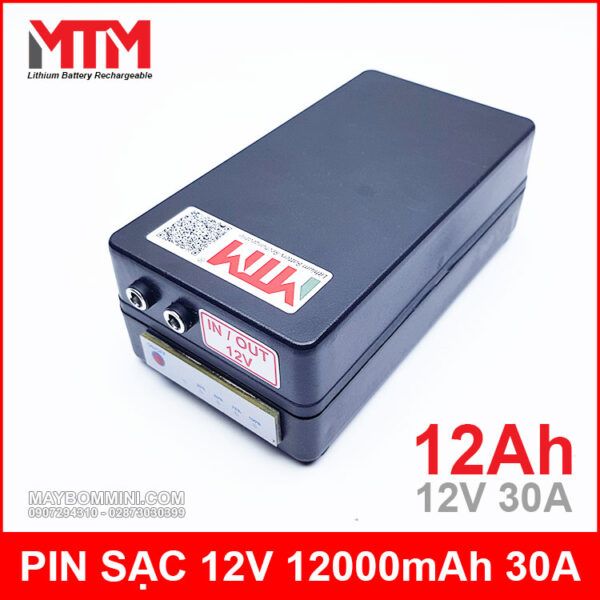 Box pin sạc lithium 12V 12000mAh 30A MTM 4