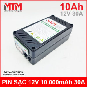 Box pin sạc lithium 12V 10000mAh 30A MTM 11