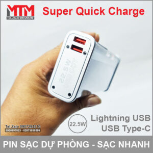 Sạc dự phòng 16000mAh 22.5W - sạc nhanh 2 chiều QC PD 16