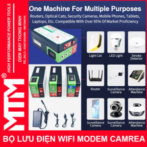 Bộ lưu điện wifi modem camera khóa cửa từ đèn quạt DC USB 9V12V 31200mAh 5A MTM - Mini UPS DC USB 9V 12V 22