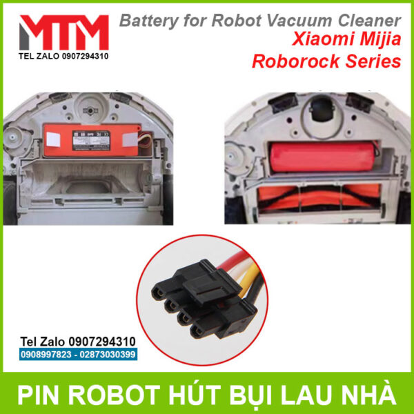 Pin robot hút bụi lau nhà Xiaomi Mijia Roborock Series - 14.4V 4400mAh 10