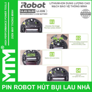 Pin robot hút bụi iRobot Roomba Seri - 14.4V 4000mAh new 17