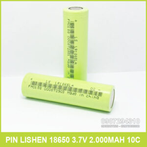 Pin 18650 2000mAh 3.7V 10C Lishen xanh 17