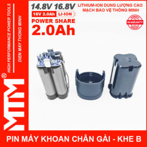 Pin 16.8V 2000mAh 4 cell thiết bị cầm tay - chuẩn khe pin loại B 10