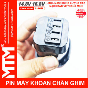 Pin máy khoan bắt vít 16.8V 2.5Ah 4 cell chuẩn khe chân ghim - Cell EVE 12C 30A 21