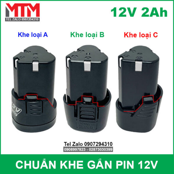 Pin 12V 2000mah 3 cell thiết bị cầm tay – chuẩn khe pin loại B 10