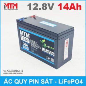 Bình ắc quy pin sắt LiFePo4 12V 14Ah 30A 10