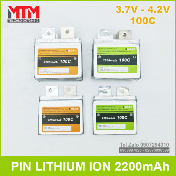 Pin lithium ion 3.7V 2200mAh 100C Smart 2