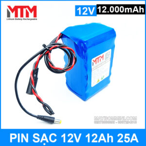 Pin sạc 12V 12Ah 25A 3S MTM 11