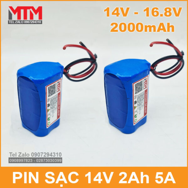 Pin sạc 14V 2Ah 5A 4S MTM 3