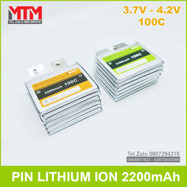 Pin lithium ion 3.7V 2200mAh 100C Smart 10