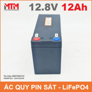 Bình ắc quy pin sắt LiFePo4 12V 12Ah 30A 15