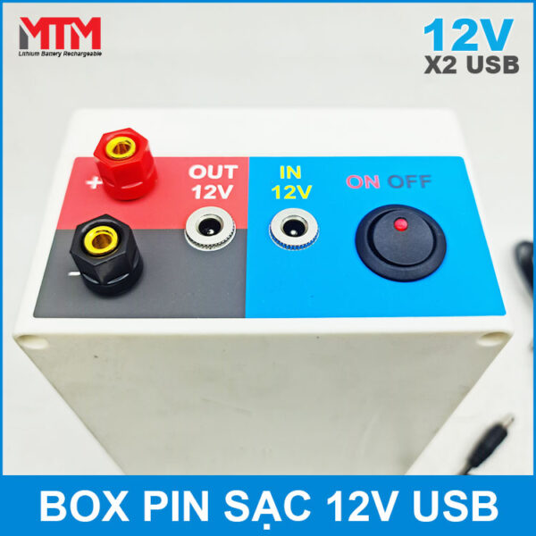 Box pin lithium 12V 18Ah 15A cổng USB 8