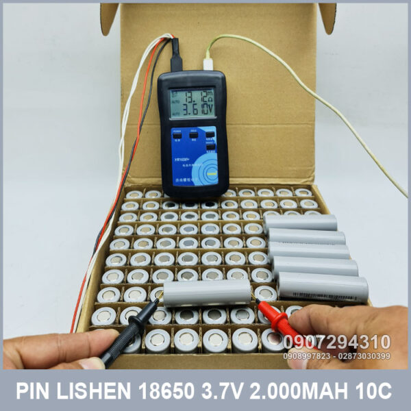 Pin 18650 2000mAh 3.7V 10C Lishen xám 4