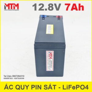 Bình ắc quy pin sắt LiFePo4 12V 7Ah 30A 12