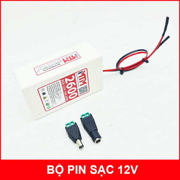 Bộ box pin sạc 12V 2600mAh 10A MTM kèm sạc 5