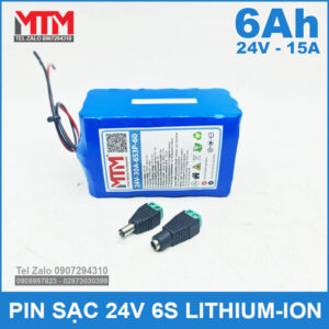 Pin sạc 24V 6Ah 15A 6S MTM 13