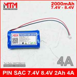 Pin sạc 7.4V 8.4V 2000mAh 4A MTM 15