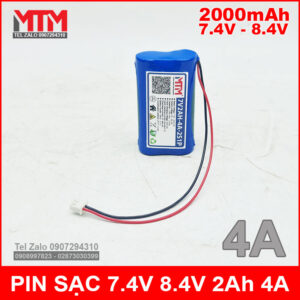 Pin sạc 7.4V 8.4V 2000mAh 4A MTM 16