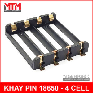 Khay pin 18650 SMT SMD chân đồng 4 cell loại tốt 10