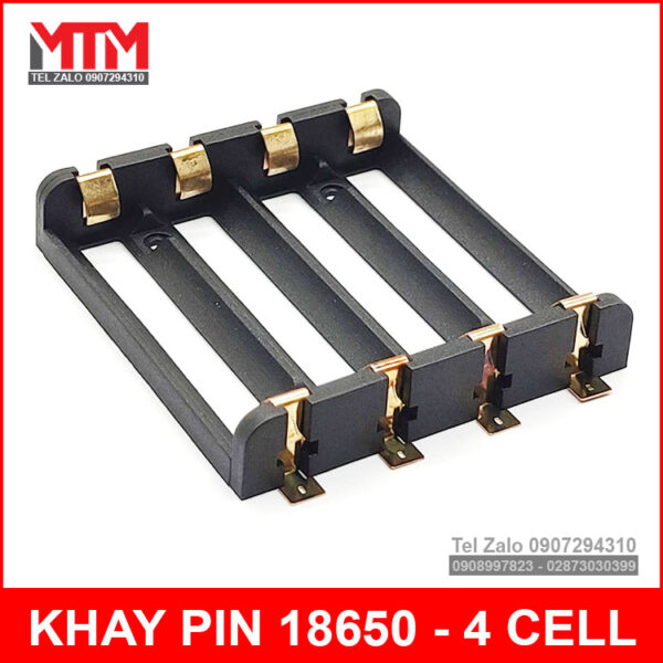 Khay pin 18650 SMT SMD chân đồng 4 cell loại tốt 4