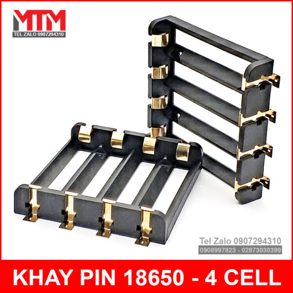 Khay pin 18650 SMT SMD chân đồng 4 cell loại tốt 2