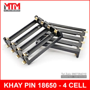 Khay pin 18650 SMT SMD chân đồng 4 cell loại tốt 12