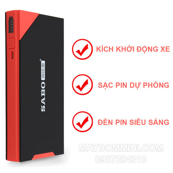 Box kích điện và sạc dự phòng ôtô xe máy 5V 12V 8500mAh 3in1 4