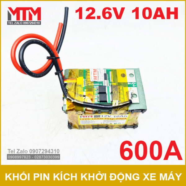 Khối pin kích khởi động xe máy 12.6V 10Ah 600A 3S MTM 4