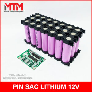 Bình ắc quy pin lithium 12V 15400mah 40A MTM kèm sạc 15