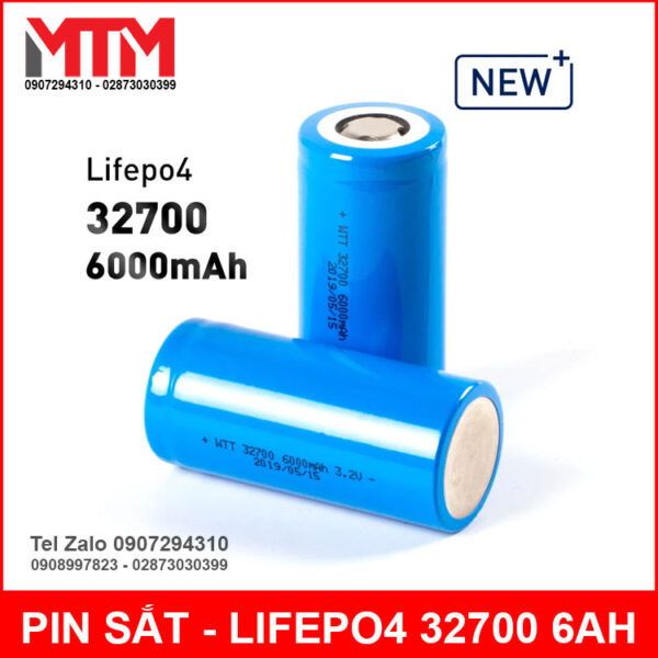 Pin sắt LiFePo4 32700 3.2V 6000mAh 3