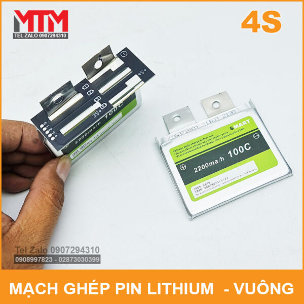 Mạch ghép cell pin lithium ion 3.7V 2200mAh - vuông 3