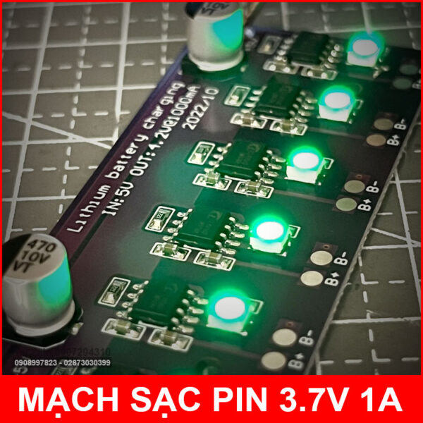 Mạch sạc pin 18650 3.7V 4.2V 1A 6 cell độc lập 6