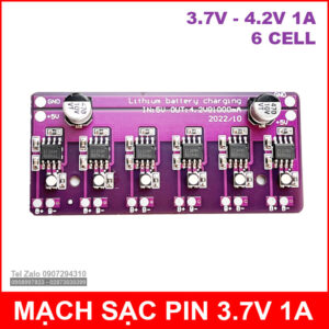 Mạch sạc pin 18650 3.7V 4.2V 1A 6 cell độc lập 11