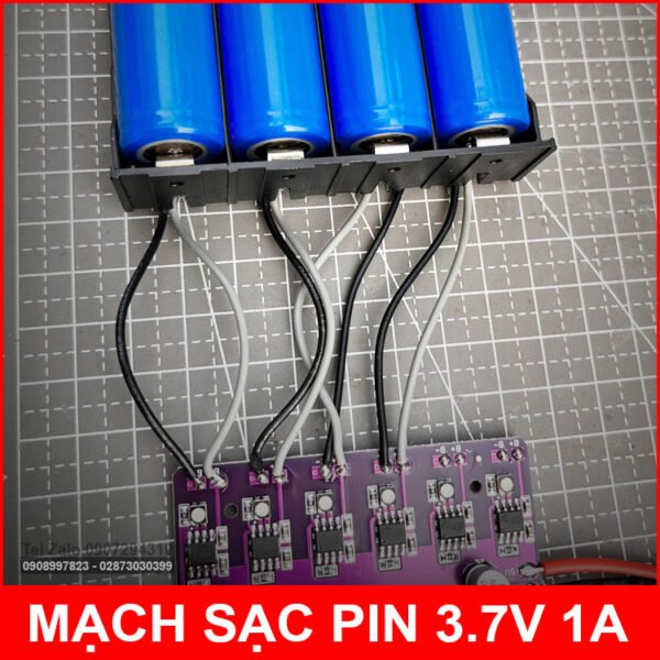 Mạch sạc pin 18650 3.7V 4.2V 1A 6 cell độc lập 2