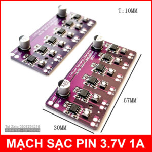 Mạch sạc pin 18650 3.7V 4.2V 1A 6 cell độc lập 15