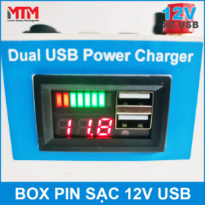 Box pin lithium 12V 18Ah 15A cổng USB 17