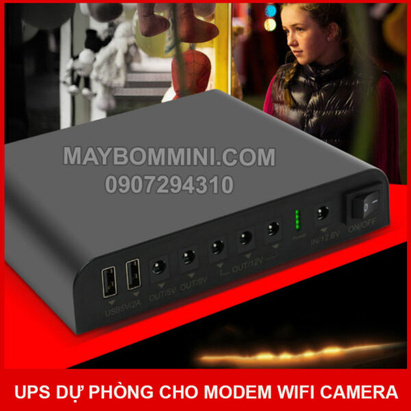 UPS dự phòng modem wifi camera 5V 9V 12V 24000mAh 3