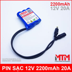 Pin sạc lithium 12V 2200mAh 3S chịu tải 20A MTM 11