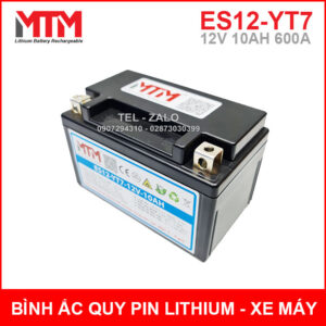 Bình ắc quy pin lithium xe máy 12V 10Ah 600A ES12YT7 11