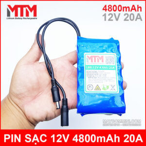 Pin sạc lithium 12V 4800mAh 3S chịu tải 20A MTM 12