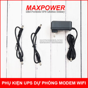 Nguồn điện UPS dự phòng modem wifi camera USB 5V 9V 12V 12000mAh MAXPOWER 12