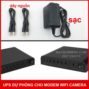 UPS dự phòng modem wifi camera 5V 9V 12V 24000mAh 18